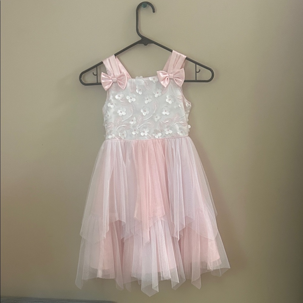 Jona Michelle Pink Floral Formal Dress